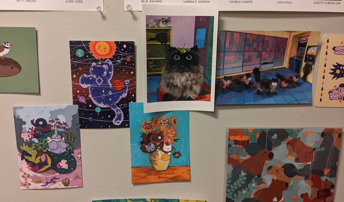 spicesiblings's tweet photo. More art! @Honeydew_Mellen for the cute cats and ghosts.  @FriendlyNoodles and @hellopotoh for the cute prints. https://t.co/pcYXOPOwvz