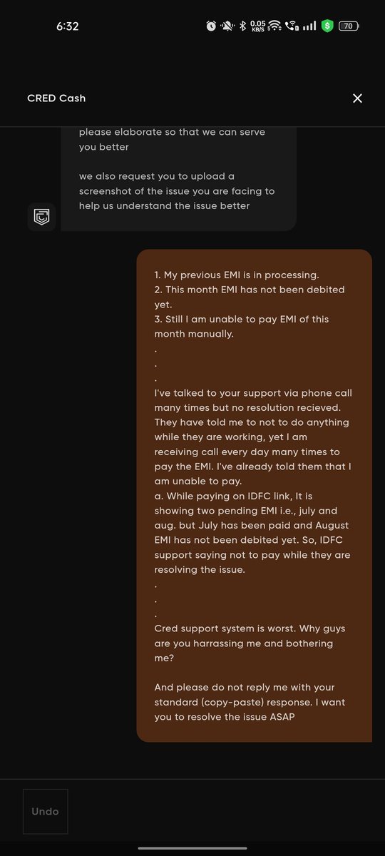 acgadi's tweet image. Still waiting for the response.

@CRED_support 
@IDFCFIRSTBank 
@FinMinIndia 
@nsitharaman 
@RBI 
#worst_support
#nocred