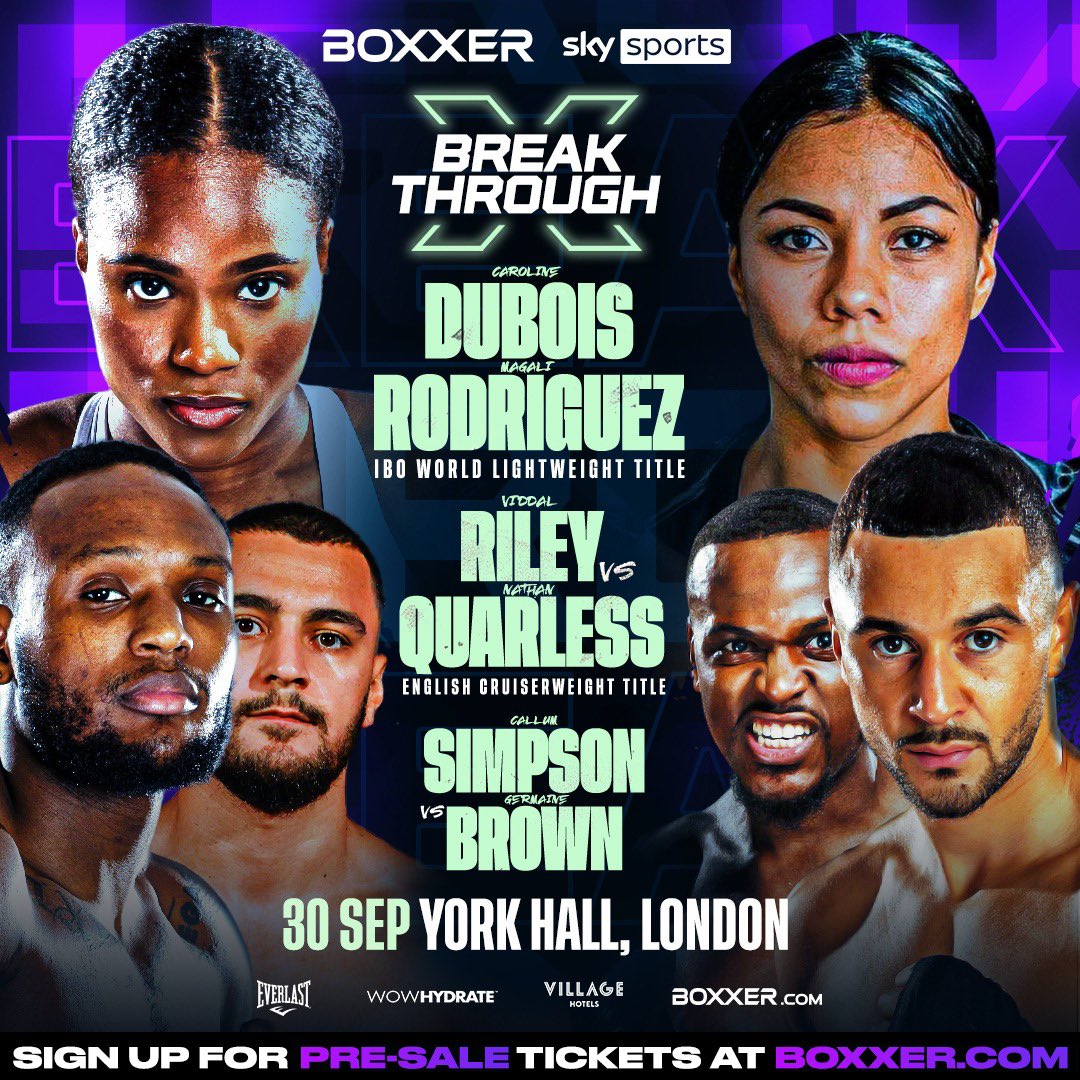 I said big fights this year and that’s what’s been delivered! Grateful and excited to be fighting for my first title and a world title at that! 🙏🏿🔥

Ticket info for the yorkhall will be available soon! 🔜🎟️
30.09.23 | York Hall 

@skysportsboxing 

#duboisrodriguez