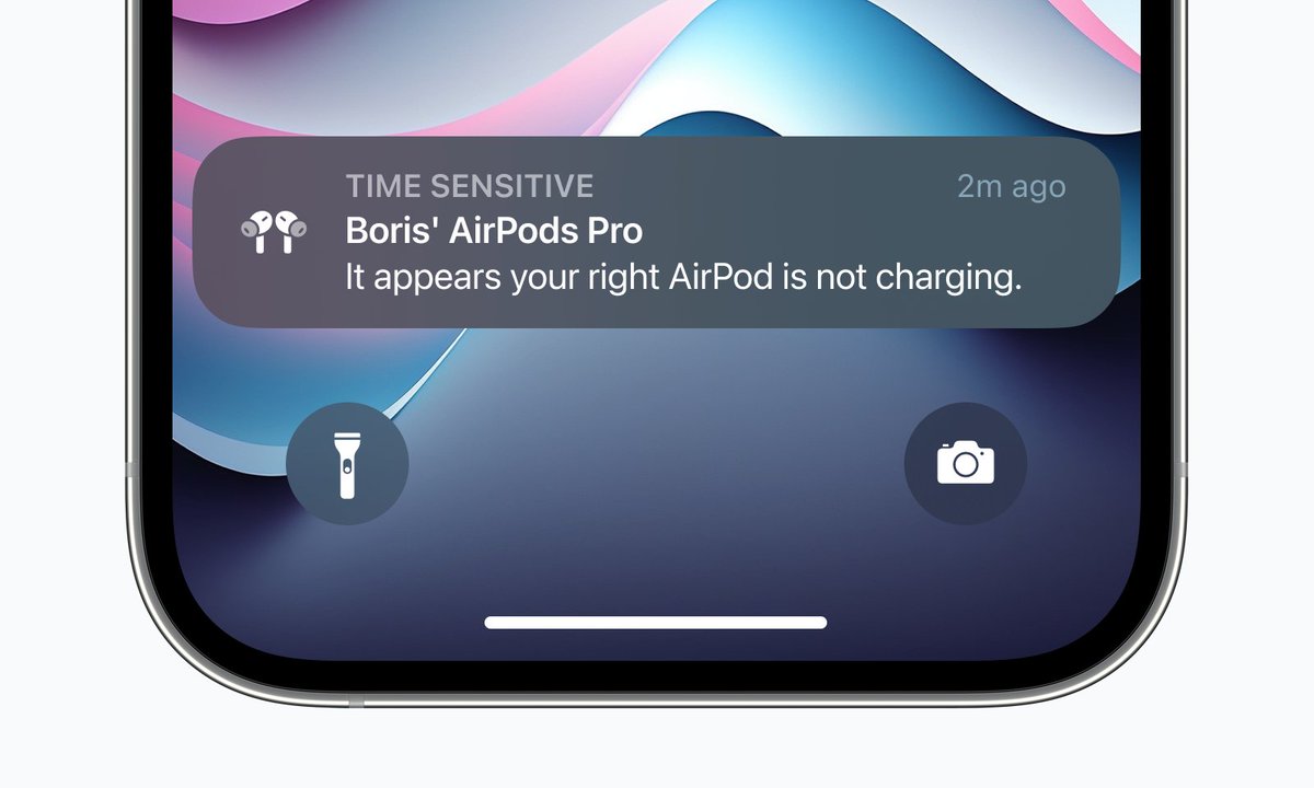 I always wanted to get a notification like this from <a href="/Apple/">Apple</a>, so decided to design a few solutions.

If the OS gave us a gentle prompt, it may have prevented the unpleasant surprise of discovering only one earbud was charged. Wdyt? 🤔

#iOS17 #uxdesign #UI #figma #Airpods  #Apple