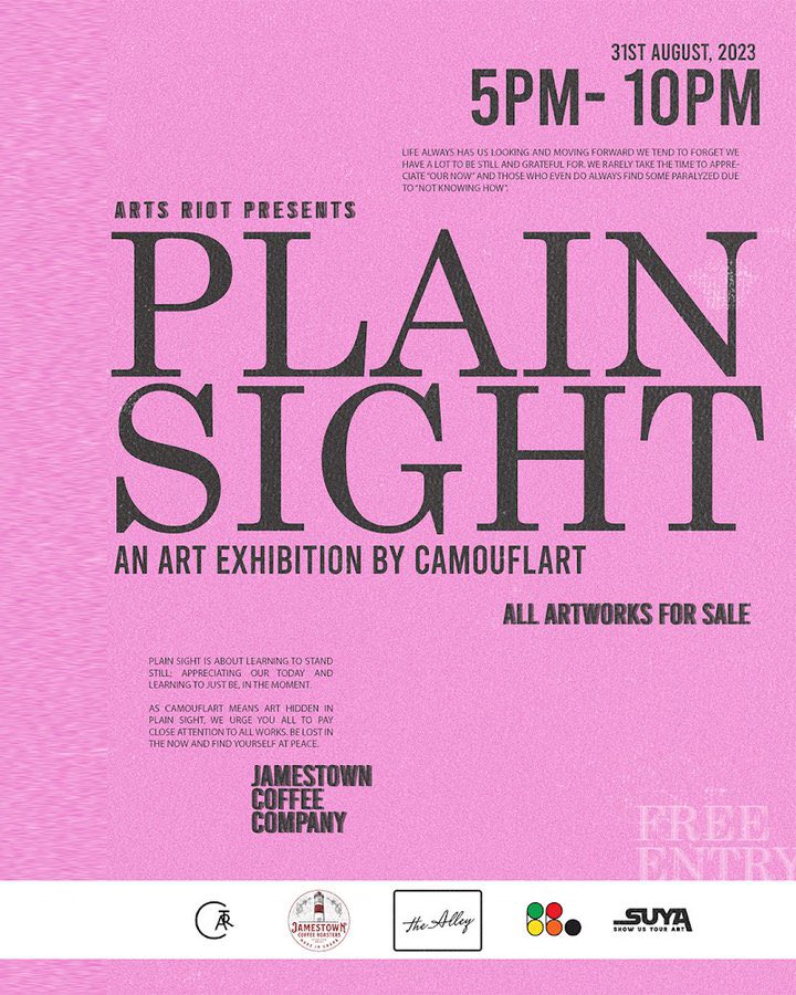 hyperactive_gh's tweet photo. 🎨🖼️ Taking place at the end of the month, Plain Sight, an art exhibition by @camouflartt promises to be a day of immersing self in a world of artistic wonders, appreciating stillness and finding peace ☮️ | See you there! 

📍 @JamestownCoffee 

#hyperActiveGh #hALifestyle https://t.co/G6GocvRUjV