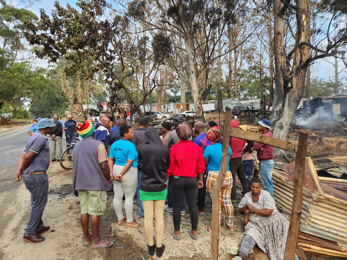 KZNDoHS's tweet photo. A caring, humane and responsive people-centered Government expeditiously responding to the second fire incident within a month at Masinenge Informal Settlement outside Margate in Ray Nkonyeni Local Municipality in Ugu District Municipality https://t.co/w0quj7ooeZ