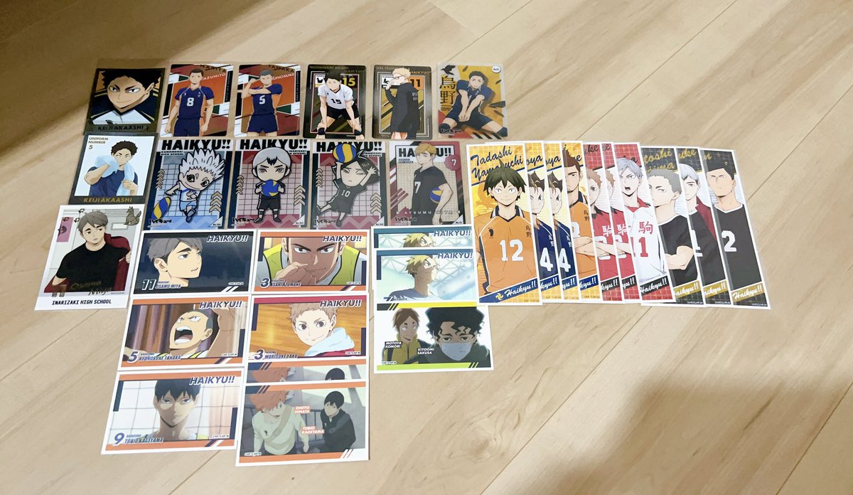 bln_172's tweet photo. 【交換・譲度】
ハイキュー‼︎  グッズ

【譲】
画像参照

【求】
定価+送料(一部は以下の通り)
もしくはツリーの同種交換

カード:各110〜
ステッカー:1枚50〜

お取引方法は要相談です
(予定は郵送+メルpay、メルカリ等)
宜しくお願いします。 https://t.co/CVObtWGtXp