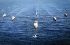 EconomicTimes's tweet photo. The 27th edition of #ExerciseMALABAR concluded on the East Coast of #Australia off Sydney on 21st August. The exercise saw participation of Ships, Submarines and aircraft from the Indian Navy, Royal Australian Navy (RAN), Japan Maritime Self Defence Force (JMSDF) and the US Navy (USN). Exercise MALABAR was conducted in two phases, which included a harbour phase from 11-15 August 2023 and a sea phase from 16-21 August 2023.