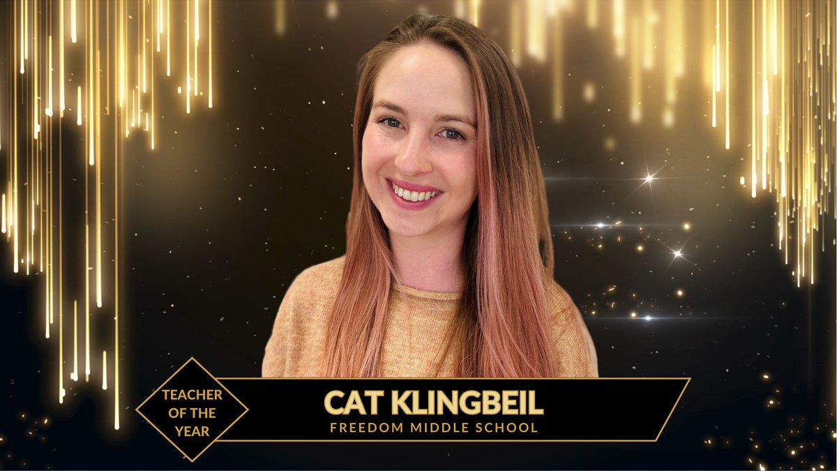 Our teachers are amazing, which is why we share the story of a school’s Teacher of the Year every week ... please help us celebrate 2023 Freedom Middle School Teacher of the Year Cat Klingbeil!  More: cherokeek12.net/post-detail/~b… #CCSDfam