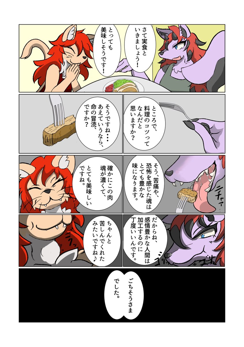 過去に同人誌に寄稿した捕食TF漫画です。 