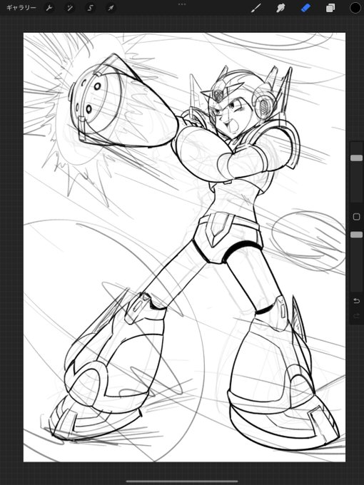 早苗さん描こうと思ってたら違う方向にアンノウンX・・・ 