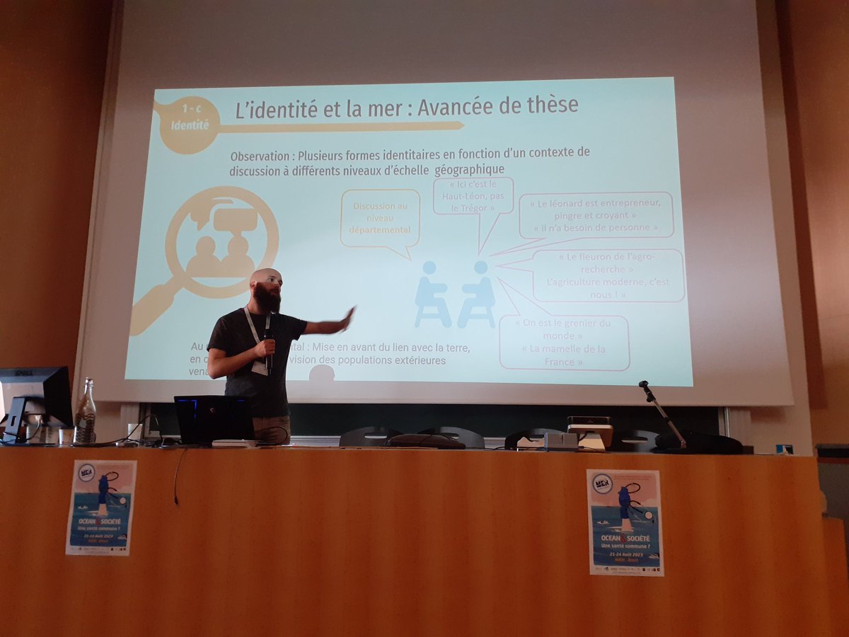 MerEducation's tweet photo. @UmrAmure @ISblue_school @IUEM_Brest @UBO_UnivBrest @Oceanopolis_ @acrennes @edd_acrennes @LemarLab @ENSTABretagne @Hemarina Anthony Farge, doctorant en psychologie sociale #LP3C à l'@UBO_UnivBrest @DoctoratBZH nous présente sa thèse sur la place de la mer dans les constructions sociales avec l'exemple de la représentation de la mer pour les bretons du Haut-Léon https://t.co/aedukLeD3V