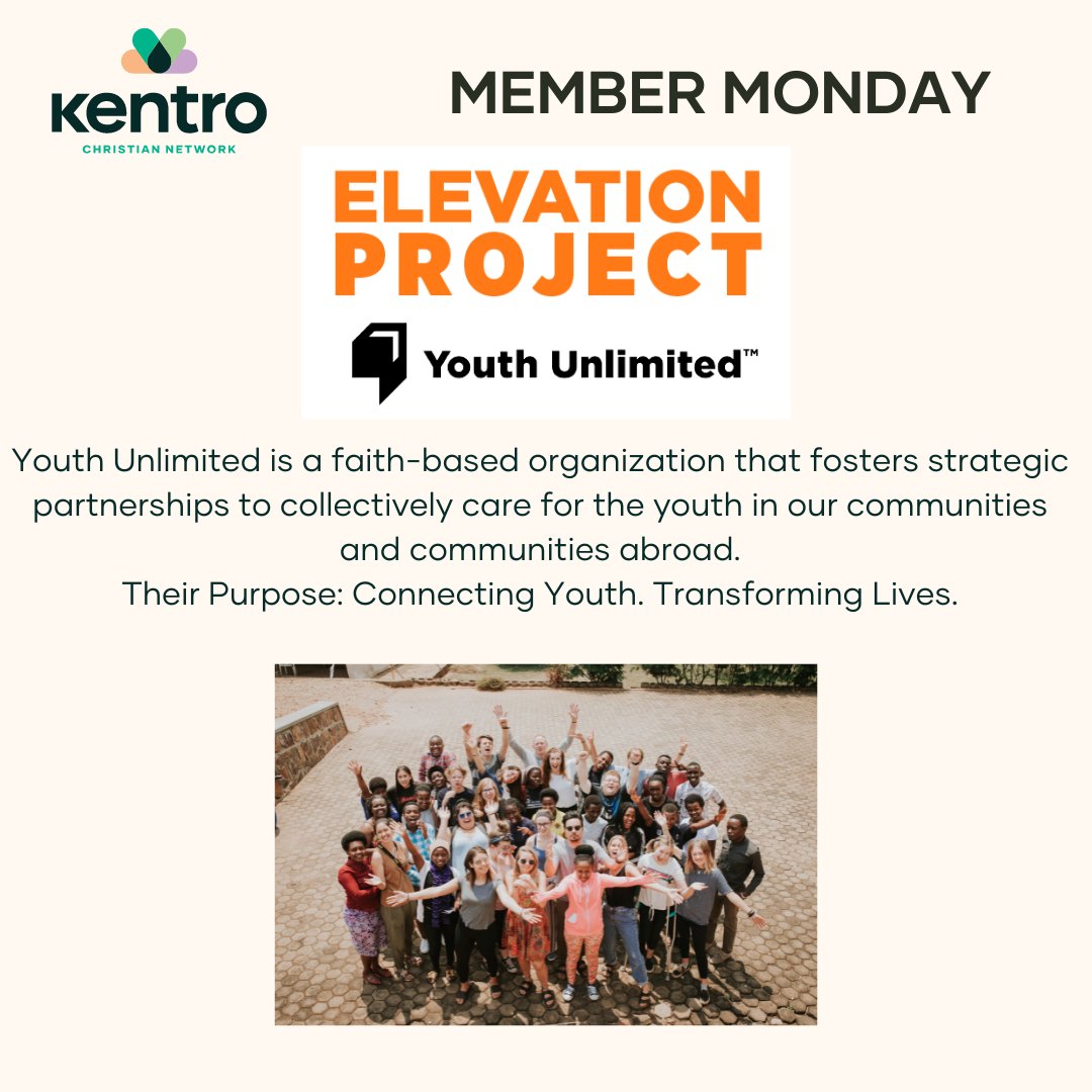 It’s Member Monday, and Kentro is highlighting the work of the Elevation Project @YouthUnlimited_GVYU!

Youth Unlimted’s Elevation Project, a partnership with Youth for Christ Rwanda, focuses on leadership development and student sponsorship.

#youthsupport #vancouver #nonprofit