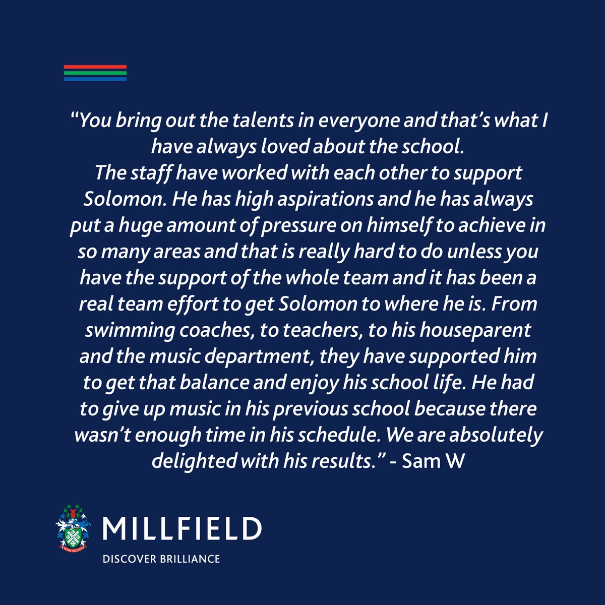 MillfieldSenior tweet picture