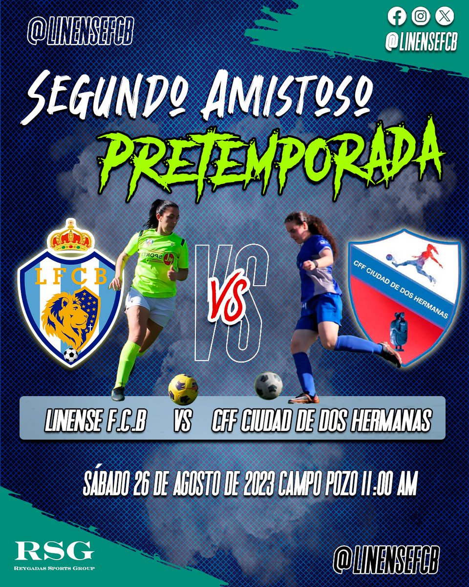 ¡Unidos en cada paso! 🏃‍♀️⚽️ Este sábado 26 de Agosto, a las 11AM te esperamos en Campo Pozo para disfrutar juntos de nuestro segundo encuentro amistoso de pretemporada contra el CFF Ciudad de Dos Hermanas ¡Daremos lo mejor de nosotras en cancha! 💪🔥 #Pretemporada #FutbolFemenino