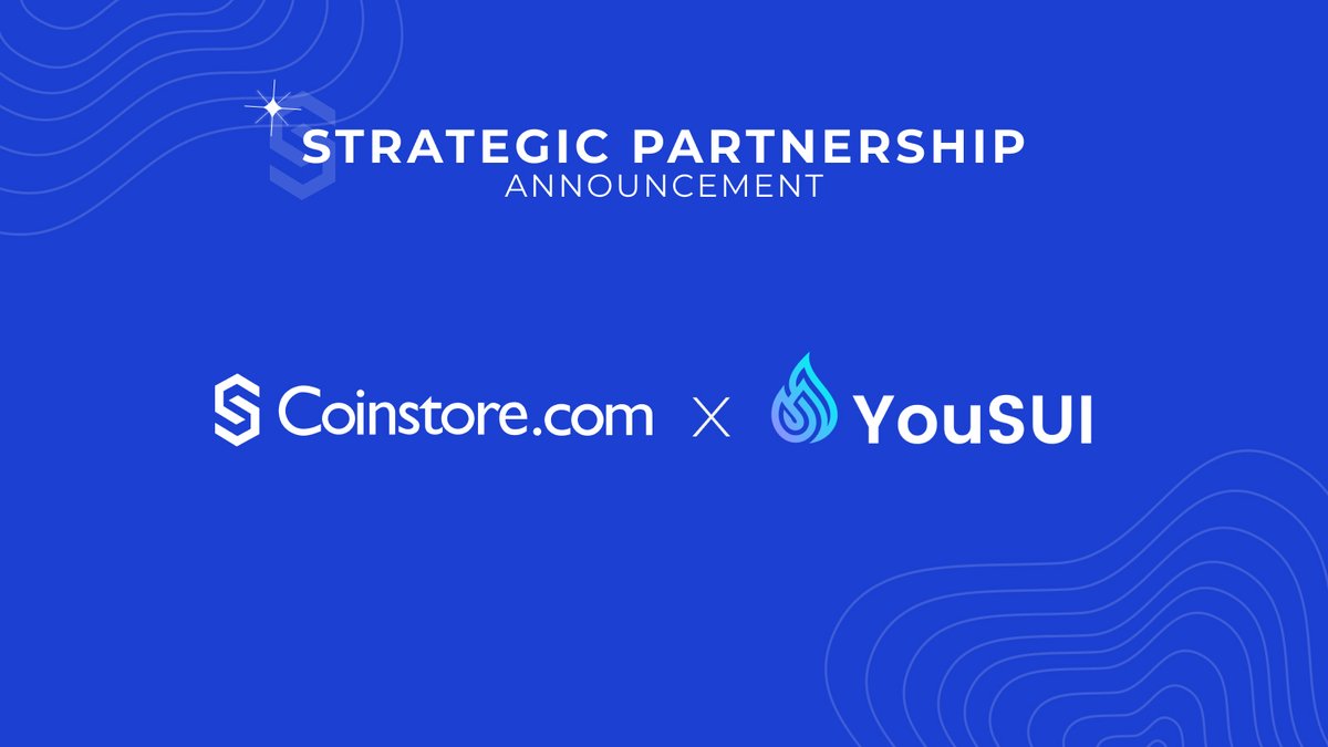 CoinstoreExc's tweet photo. Coinstore partners with @YouSUI_Global, an all-in-one Sui Blockchain platform featuring DEX, Launchpad, NFT Marketplace, and Bridge. 🔥

The collaboration aims to expand the Sui ecosystem, introducing innovative projects to meet user needs. 🙌

#Coinstore #YouSUI #Partnership https://t.co/zWIhZwzShb