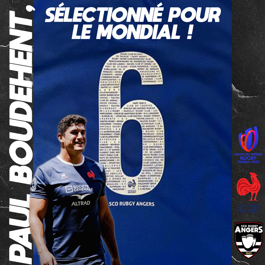 🇫🇷SÉLECTIONNÉ POUR LE MONDIAL DE RUGBY 🇫🇷

C'est avec une immense fierté que le SCO Rugby vous annonce la participation de Paul Boudehent, formé au club, à la coupe du monde de rugby qui débutera sur nos terres le 8 septembre. 😃👍