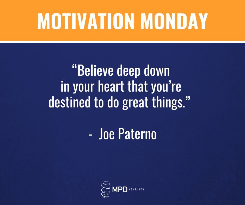 Kick off your week with some positive inspiration...
#mondaymotivation #marketing #mpdventures #inspiration
