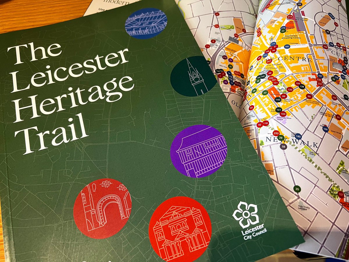Available to purchase now @visitleicester : ‘The Leicester Heritage Trail’ including the full location of over 300 Heritage Information Panels across the city.  Also available to download at: storyofleicester.info website. ℹ️ 🗺️
