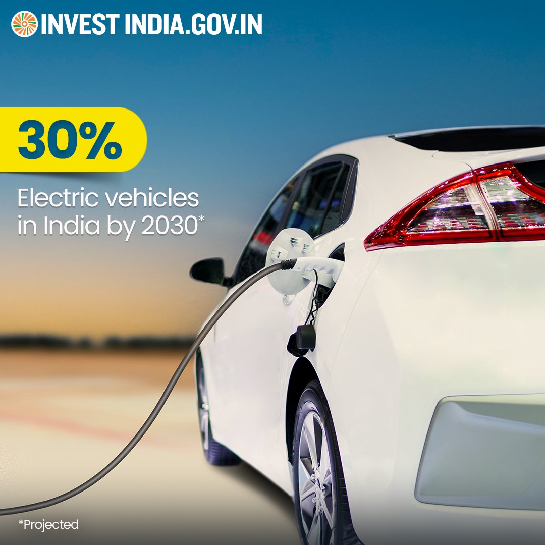 There are 256980 electric vehicles registered in India and 6586 operational public EV charging stations as of March 2023.

Know more: bit.ly/II-Automobile

#InvestInIndia #ElectricVehicles #FAME <a href="/harshvshringla/">Harsh V Shringla</a> <a href="/USChamber/">U.S. Chamber</a> <a href="/CGI_Atlanta/">India in Atlanta</a> <a href="/cgihou/">India in Houston</a> <a href="/USAmbIndia/">Ambassador Sergio Gor</a> <a href="/IndianEmbassyUS/">India in USA</a>