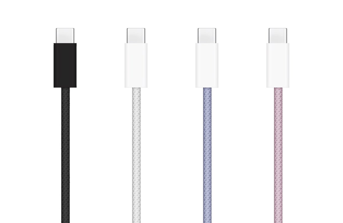 theapplehub's tweet image. All iPhone 15 models will reportedly come with color-matched braided USB-C cables

Source: @MajinBuOfficial + @KosutamiSan