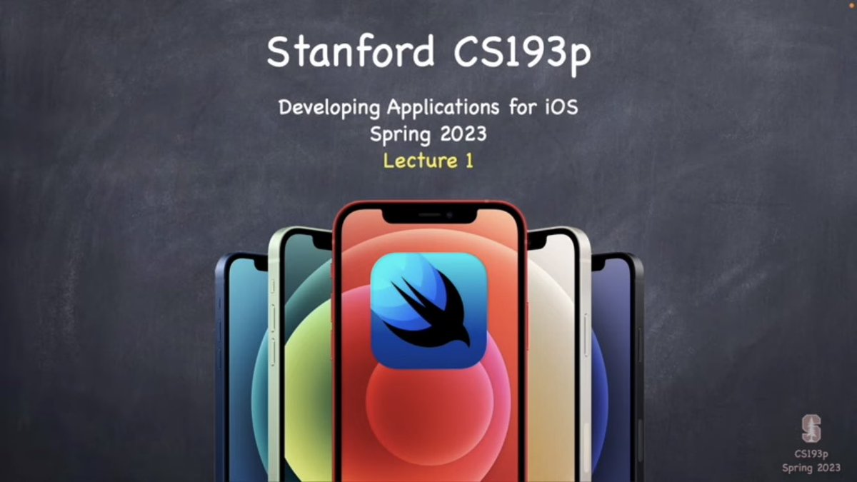 dsteppenbeck's tweet image. Stanford CS193p lectures for Spring 2023 are now available on YouTube for anyone interested