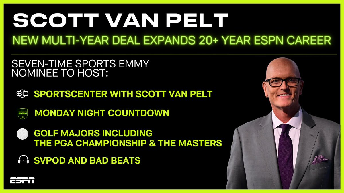 ESPNPR's tweet photo. ESPN signs @notthefakeSVP to new, multi-year deal with expanded role including being named the new host of Monday Night Countdown

More: https://t.co/6NQm2fmTdv https://t.co/UBsJLsSM9K