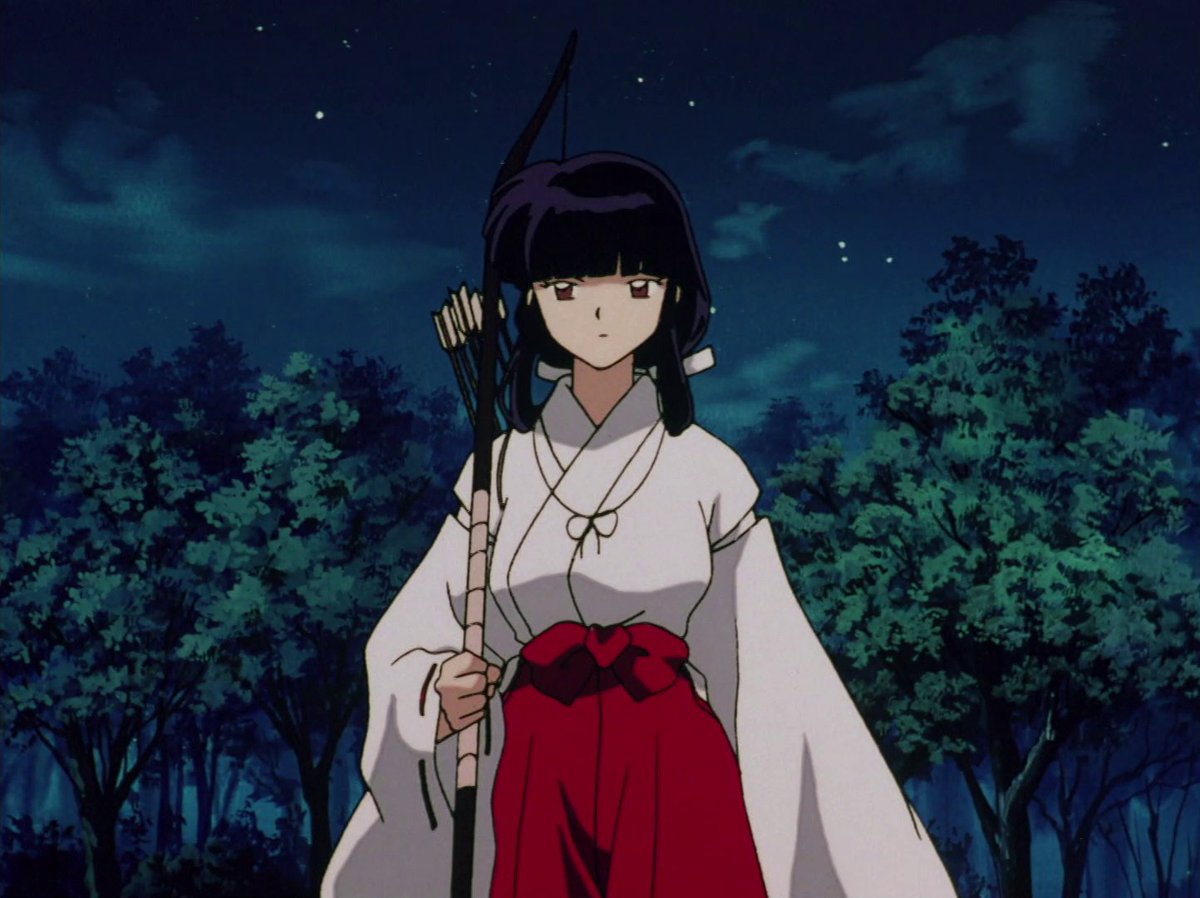 ShrineMaidenNet's tweet photo. Kikyo, night and flowers.🌼 

#kikyo #anime #iy #stills https://t.co/7uk6ofexmR