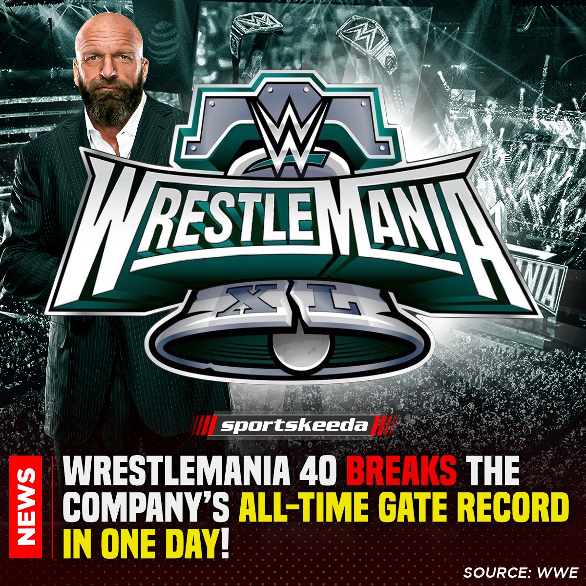 WrestleMania 40 said to have already broken WWE's all-time gate