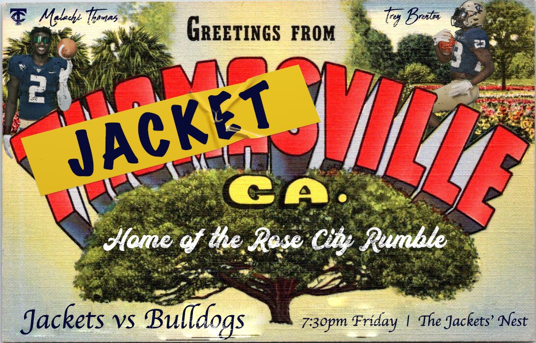 tcchsyjfootball's tweet photo. It’s Rivalry Week! This Friday we play host to the visitors from downtown. The Rose City Rumble is on! Kickoff is set for 7:30 at The Jackets’ Nest! We will be honoring our 1993 Championship team before the game so get there early! #TheCounty #TogetherWeSwarm #W1NTHEDAY https://t.co/y55yTJdJgg