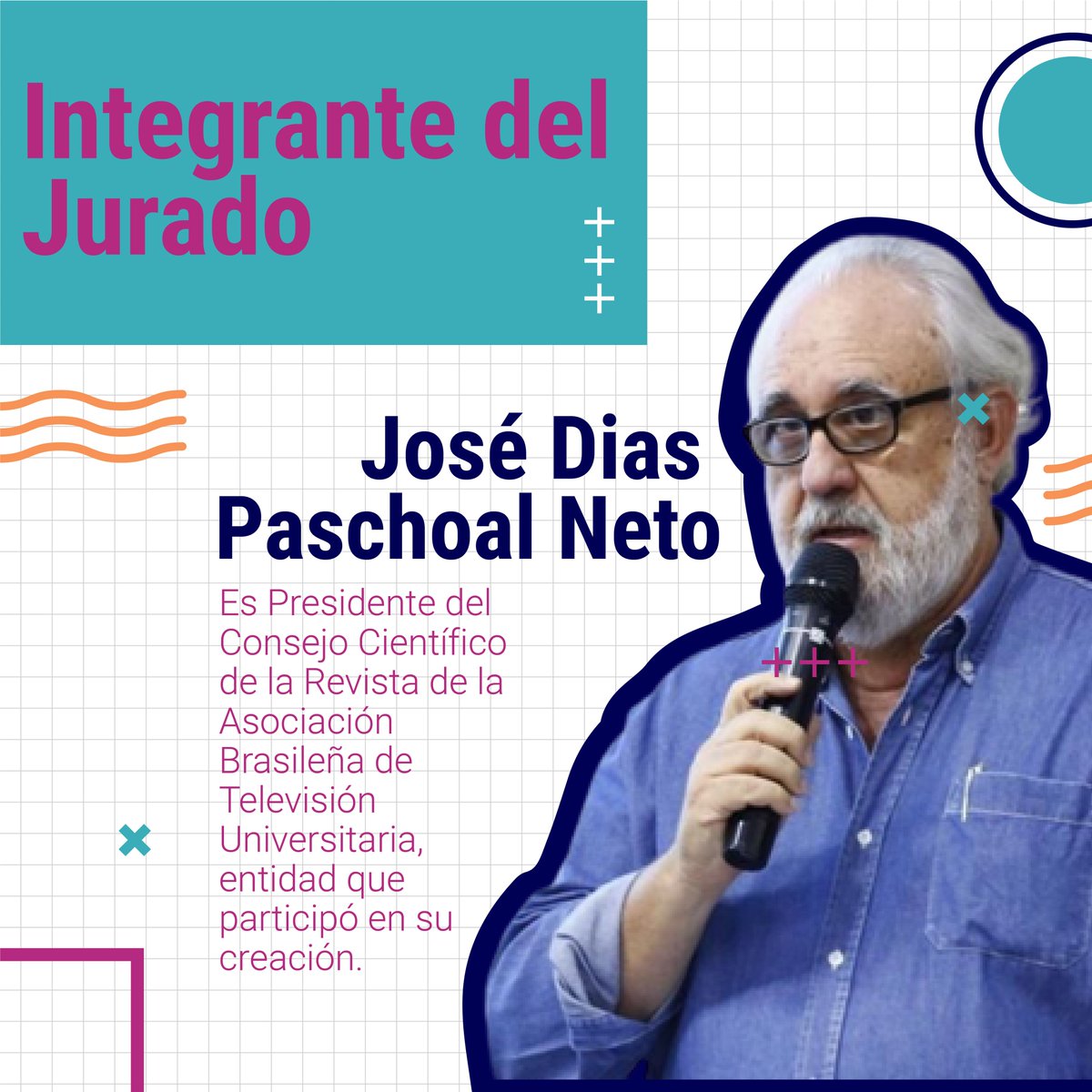programatda_unq's tweet photo. 📣 Tenemos el agrado de compartirles al jurado que está comenzando el proceso de evaluación de las postulaciones al #PremioNuevasMiradas en la Televisión – Mejor Producción TV Universitaria Latinoamericana!   🎬 José Dias Paschoal Neto es uno de ellos! https://t.co/hrrHk0IkGk