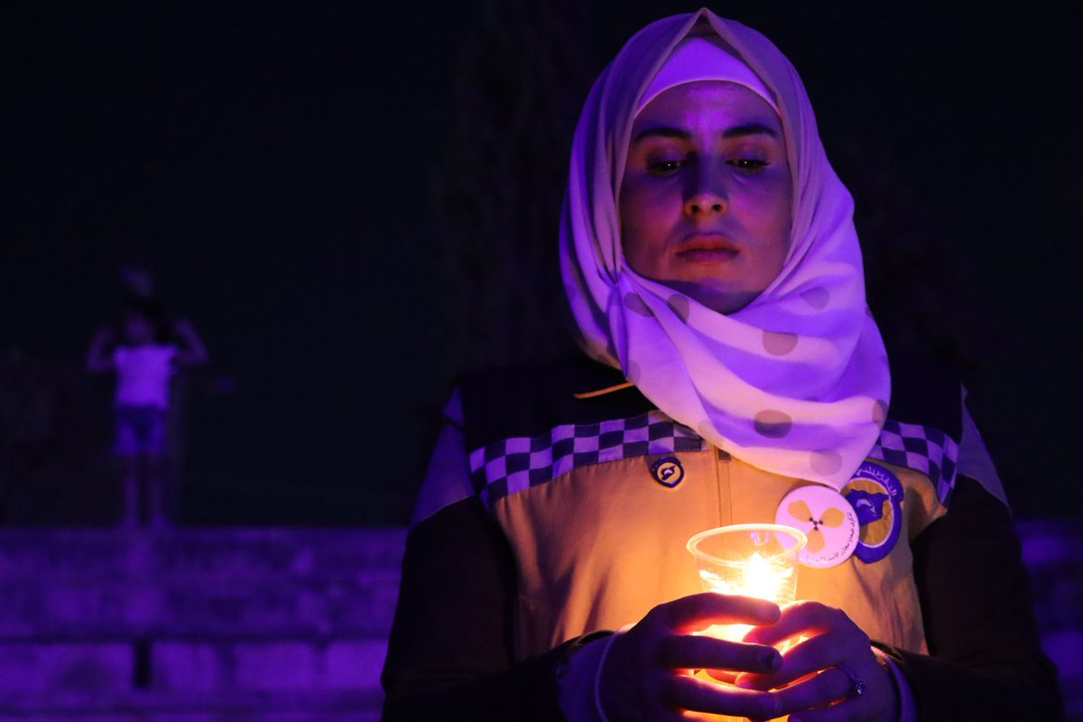 SyriaCivilDef's tweet photo. "Death without blood… the painful scenes and moments are etched in our minds and cannot be erased. Today, on the tenth anniversary of the chemical massacre in Ghouta, we stand beside the families of the victims and the survivors, raising our voices demanding justice. We will continue until we achieve justice, and until the criminal regime is held accountable for its repeated crimes against our Syrian people."
-#WhiteHelmets volunteer Nada
#Syria #DoNotSuffocateTheTruth