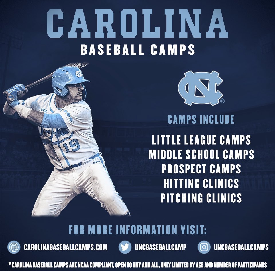 Carolina Baseball Fall Camp registration is NOW OPEN! 🚨🚨🚨 Sign up today at carolinabaseballcamps.com @DiamondHeels #GoHeels