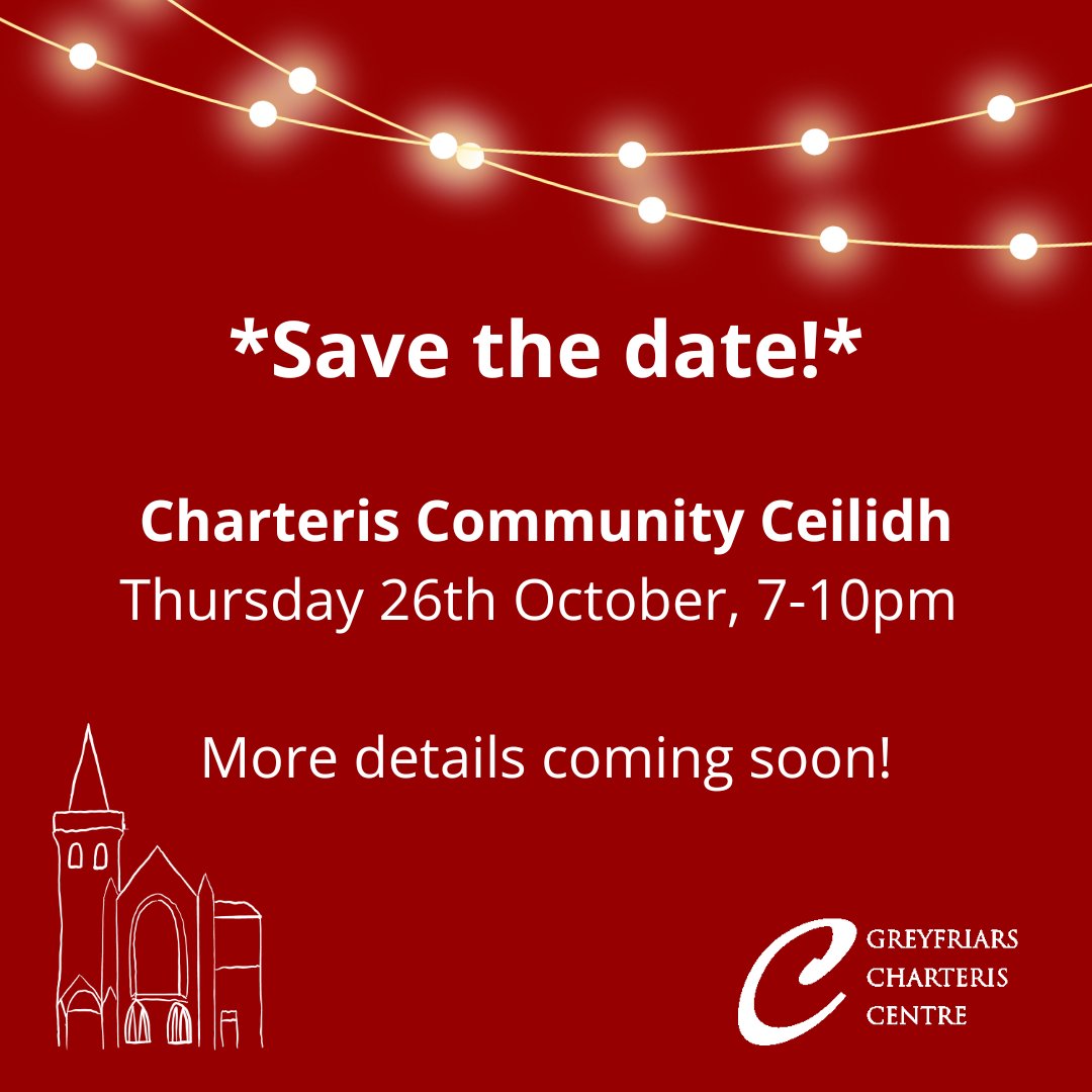 Save the date for this year's community ceilidh! Details and registration coming soon 🕺