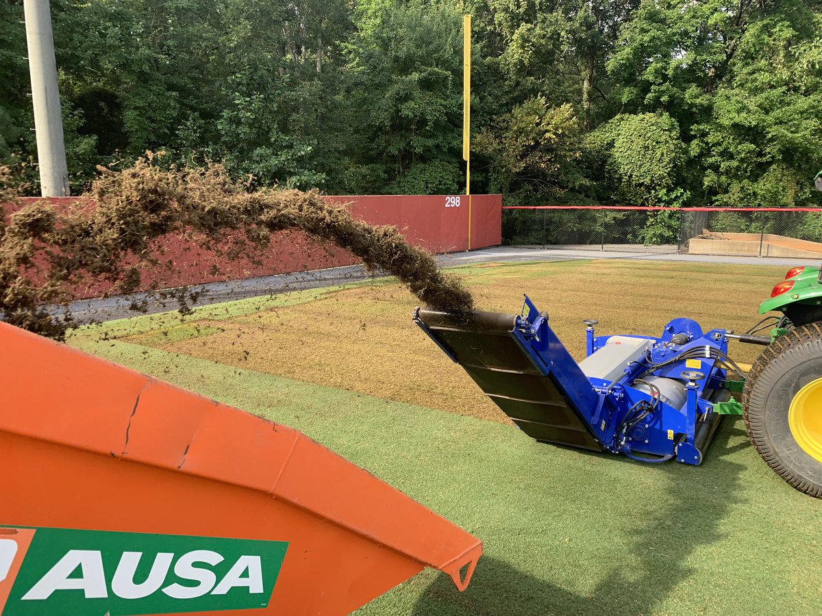 The <a href="/ITACTURF/">Rodney Hopkins</a> crew is giving <a href="/henricorecparks/">Henrico Rec & Parks</a> RF&amp;P Stadium a close shave after hosting the Babe Ruth World Series. #vaturf #sportsturf <a href="/FieldExperts/">SFMA</a>