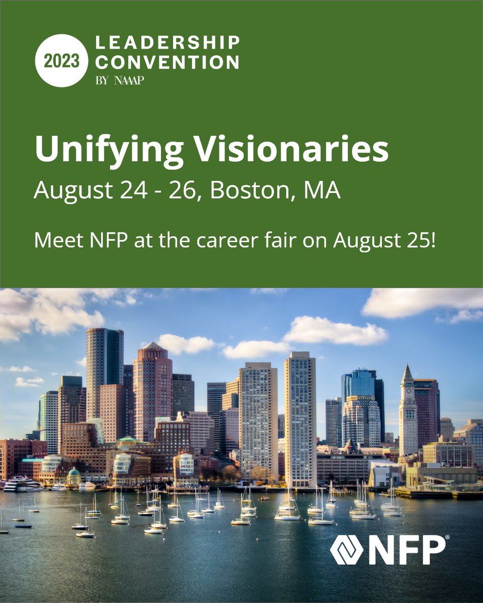 NFP, an Aon company (@nfp) on Twitter photo 🔔 The (National Association of Asian American Professionals (<a href="/naaap/">NAAAP National</a>) Leadership Convention is coming up soon: leadershipconvention.org
📌 NFP is honored to join the leaders and visionaries from the Asian American community coming together in Boston, August 24-26. @NAAAPBoston 🔔 The (National Association of Asian American Professionals (<a href="/naaap/">NAAAP National</a>) Leadership Convention is coming up soon: leadershipconvention.org
📌 NFP is honored to join the leaders and visionaries from the Asian American community coming together in Boston, August 24-26. @NAAAPBoston