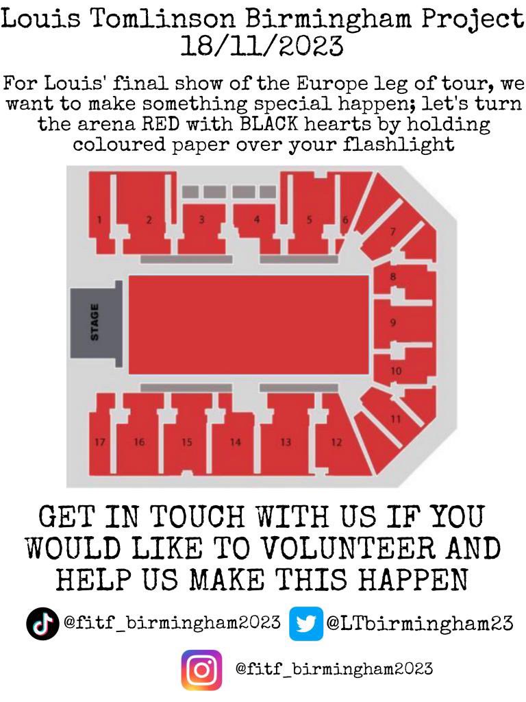 LTbirmingham23's tweet photo. Let’s do this for Lou ✨ please feel free to DM so you can be added to our group and let’s get Birmingham FULL! 

#Birmingham #LouisTomlinson #fanproject #faithinthefuture #finaleuropeshow #letsmakeitcount https://t.co/knmMSbEwiU