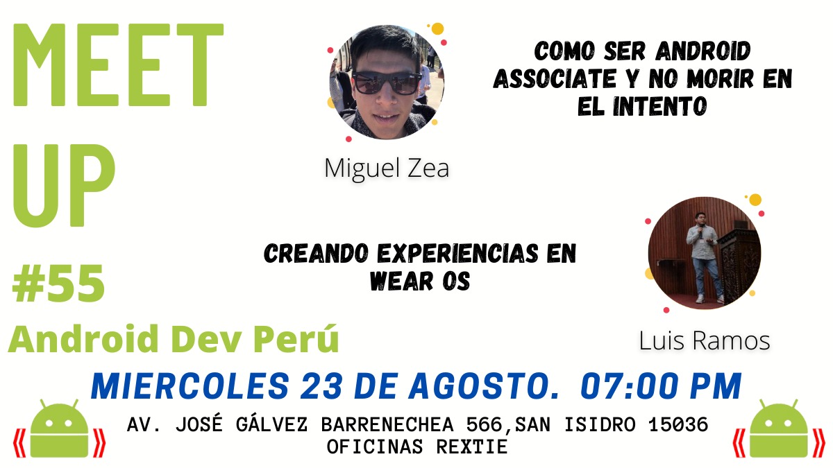 androiddevperu's tweet photo. ¡Hola a todos! ,
Este Miércoles 23 de Agosto tendremos el meetup #55:
No se lo pierdan!
https://t.co/EmeW2zyKoS

Comparte el evento en tus redes y suscríbete al canal de la comunidad 
¡Nos vemos en el MeetUp! 🧑🏻‍💻👩🏻‍💻

#android #kotlin #androiddevperu https://t.co/x2UFUhlRNj