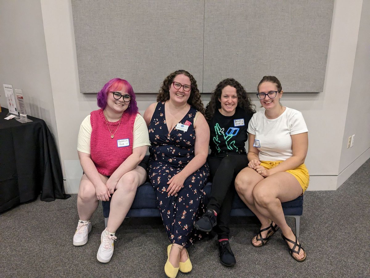 MathesonMuseum's tweet photo. Our executive director Kaitlyn Hof-Mahoney shared about the Matheson at the orientation for the @UFMuseumStudies program today. She is pictured here with former Matheson interns Mackenzie Pizzio, Barrett Uhler and Martha Grace Whiteman.

#GoGators #MuseumMonday https://t.co/toicLCVsWP