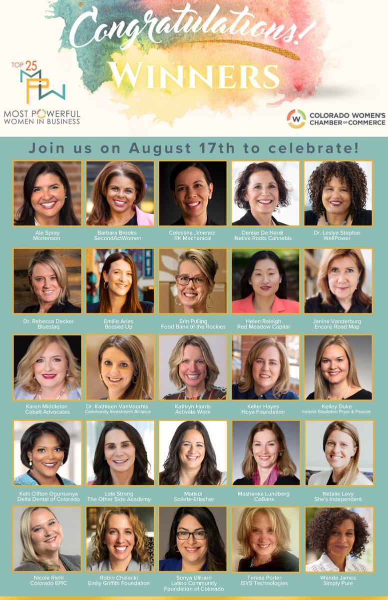 heybarbarab's tweet photo. Top 25 Most Powerful Women awards happened last week and I was blessed to receive one of them alongside a bevvy of amazing women doing big things in #colorado. Thank you Colorado Women's Chamber for the honor and to my friends and allies for being there. #cwcctop25 https://t.co/EgHPcidB35