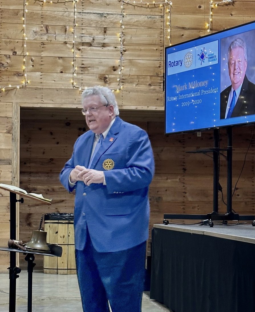 ⁦<a href="/StarkvRotary/">Starkville Rotary</a>⁩ We were so honored to have Rotary International Trustee Mark Maloney with us today at the Starkville Rotary Club to present highlights of Rotary’s many impacts. He is from Decatur, Alabama, and also served as Rotary International President during 2019-2020.