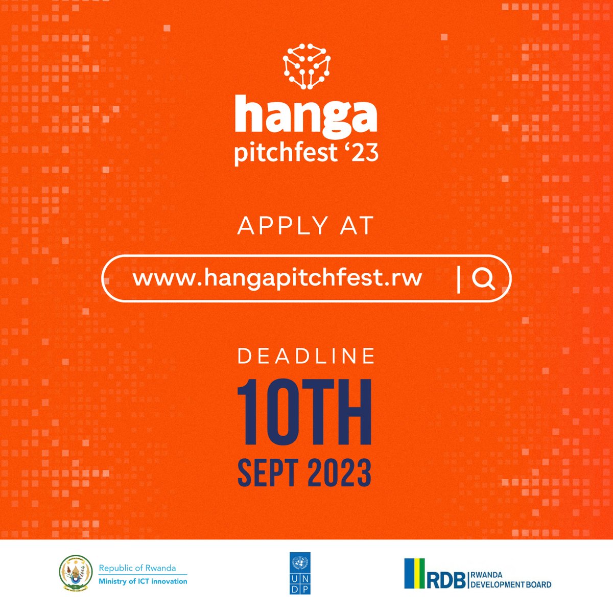 RDBrwanda's tweet photo. Are you a tech start up with a working prototype for your innovation?

Apply for the 2023 @hangapitchfest for a chance to pitch to and network with investors and more.

Submit before 10 September at https://t.co/POrn531w5v

#HangaUhige #HangaPitchfest23 https://t.co/zVhgqDFqtP
