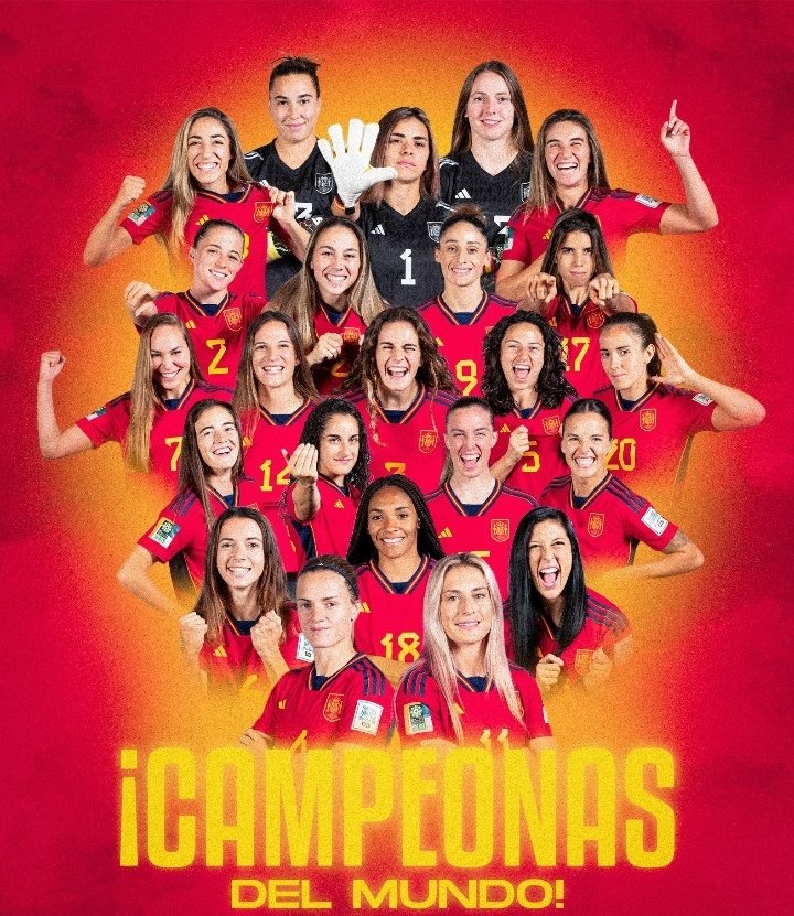 ciberforensic's tweet image. 👏🏼 EJEMPLO DE SUPERACIÓN ¡𝐂𝐀𝐌𝐏𝐄𝐎𝐍𝐀𝐒 𝐃𝐄𝐋 𝐌𝐔𝐍𝐃𝐎! 🌟 🎊🎉
🙌🏼💪🏽👏🏽⚽️ 🇪🇸🇪🇦🥇
#CampeonasDelMundo 
#SeleccionFemenina 
#EspañaCampeona