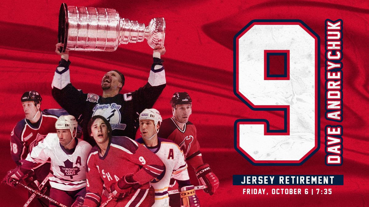 After an illustrious 23-year career in the <a href="/NHL/">NHL</a>, it’s time to do what is long overdue.

The Oshawa Generals are proud to announce on October 6th, we’ll honour the legendary Dave Andreychuk by raising his #9 to the rafters of the TCC.

READ | ow.ly/j4Ct50PBC5Y

#GensNation
