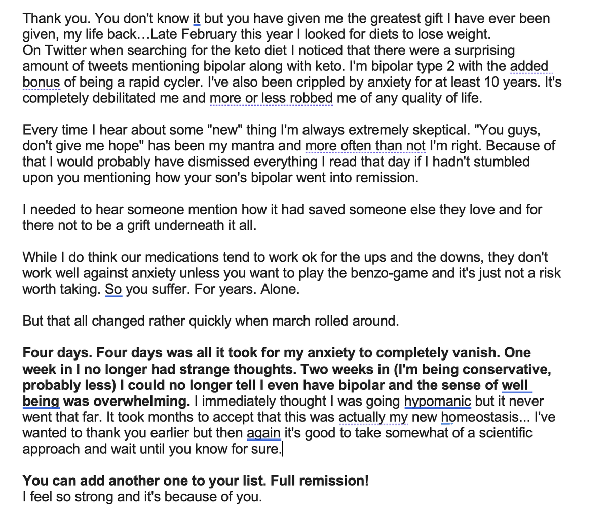 Sometimes I wonder whether the effort of trying to build this movement is worth it. Then I get an email like this one titled 'You saved my life' and I know it is. The credit actually goes to my son for taking on ketogenic therapy and sticking with it and for pioneers like…