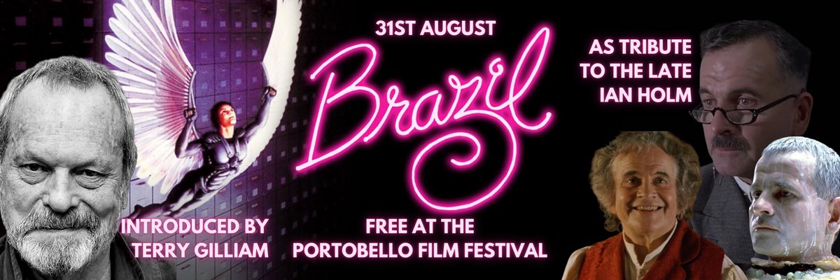 GateCinema's tweet photo. Happiness: we're all in it together.

We’re delighted to welcome Terry Gilliam to The Gate to introduce this special screening of his masterpiece Brazil as a tribute to his friend Ian Holm.

THURSDAY 31ST AUGUST
FREE TICKETS
https://t.co/HjLJBB75mL https://t.co/tprOxI2ccg