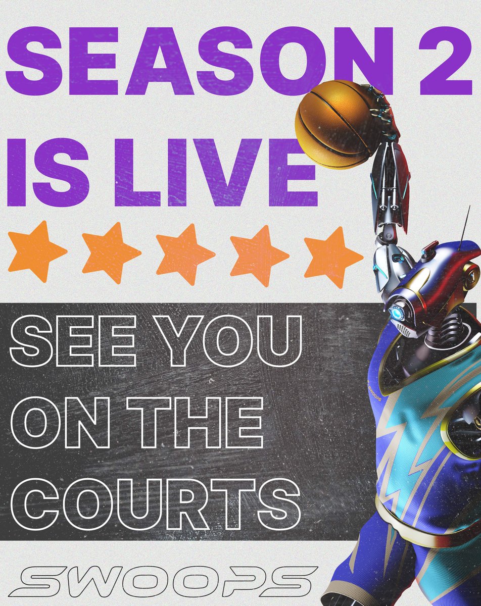 🏀 SEASON 2 IS LIVE 🏀

NEW features, NEW teams, NEW schedule! 

Hit the court and start earning Swooper Points to climb the leaderboard and earn entry into the SSN2 Swooper Bowl! 🏆