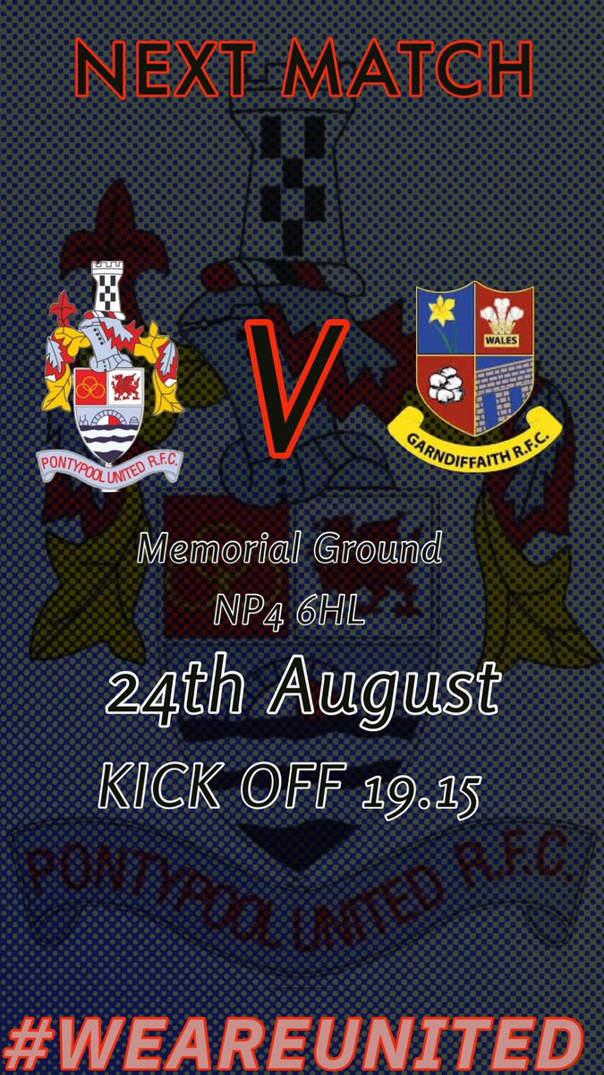 PontypoolUnite's tweet photo. Game on👊 

Thursday see’s the return of 1st team action @ Conway Rd😍 

What better way to spend a Thursday evening than watch an old fashioned local derby😁   

New club signing Cruz Campo🍻 is making an appearance also for the occasion 

#WEAREBACK #WEAREUNITED https://t.co/Ss2a94T90R