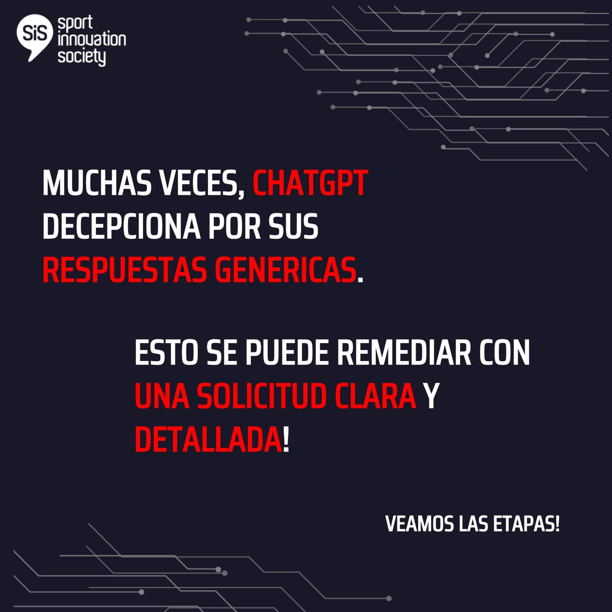 🤖 Descubre los secretos de una respuesta perfecta con #ChatGPT en 5 pasos simples!

🔑 Domina la comunicación y obtén respuestas precisas y personalizadas.

🤩Potencia tus habilidades y ahorra con nuestro descuento de lanzamiento!

➡️ Insríbete ahora: lnkd.in/eStKeU4T