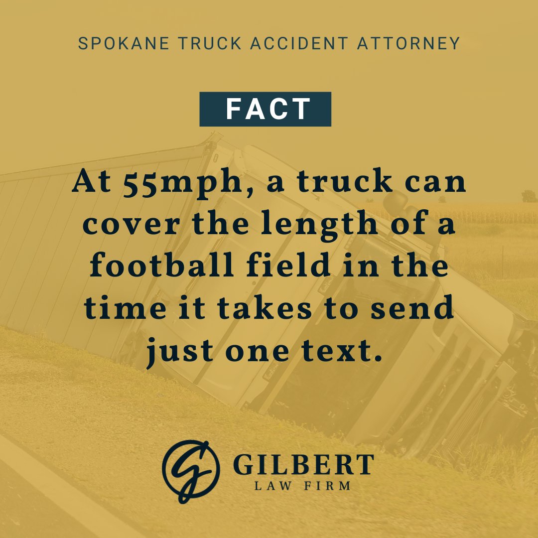 Distracted driving should never be taken lightly, but when it comes to trucking accidents, the results can be even worse. If you’re the victim of a trucking accident, the Gilbert Law Firm is here to help.

#truckaccidentWA #SpokaneWA #SpokaneAttorney #SpokaneStrong #InlandStrong