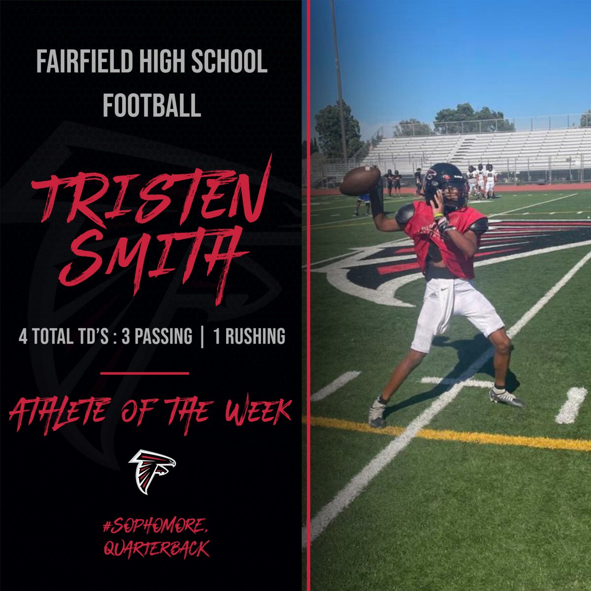 Falcon Male Athlete of the Week for 8/14-8/18, 2023.