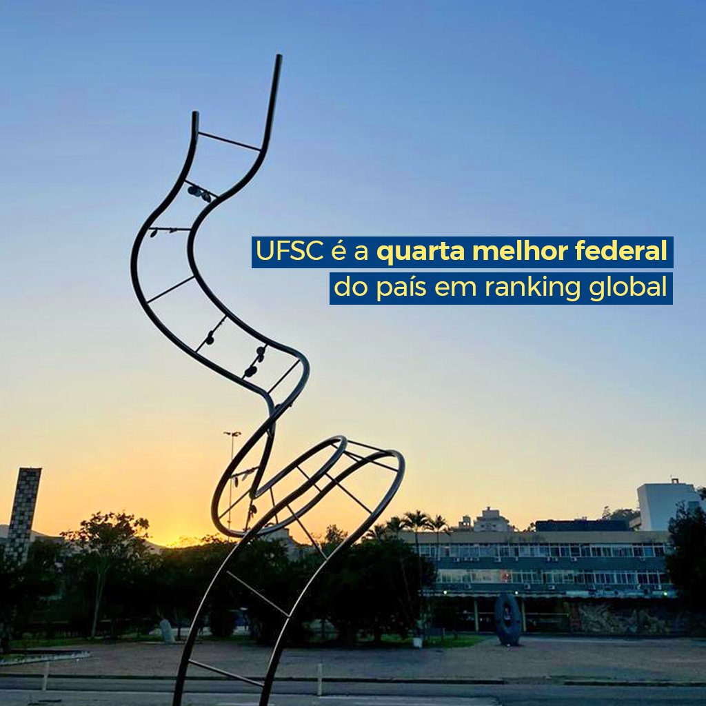 😍A UFSC é a quarta melhor federal do Brasil, segundo o Shanghai Jiao Tong Academic Ranking of World Universities (ARWU), que classifica as melhores faculdades e universidades do mundo.

Saiba mais:
noticias.ufsc.br/2023/08/ufsc-e…