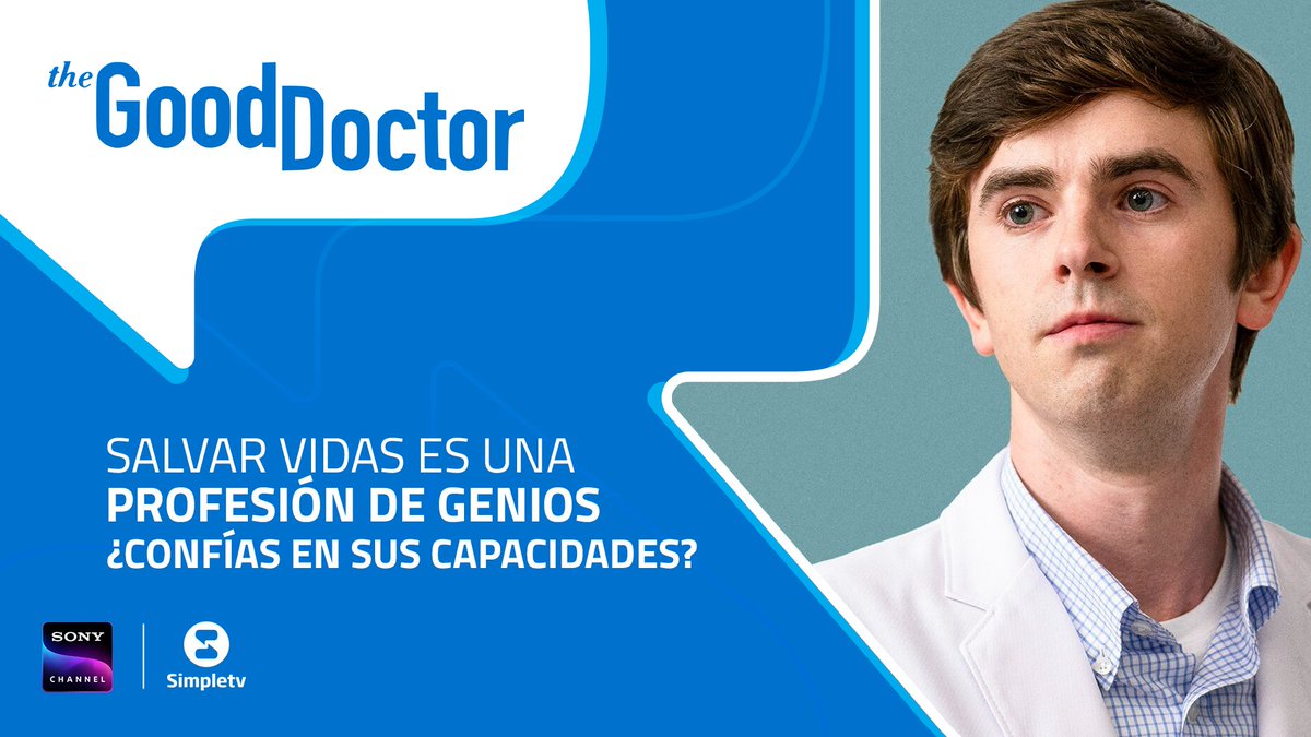 Simple_vzla's tweet photo. En #TheGoodDoctor tendrás la oportunidad de conocer más sobre la vida del Dr. Murphy,  un médico genio con un solo tiene un objetivo: salvar vidas.

¡No te pierdas sus historias!

#Simpletv https://t.co/r7FaS6DG9S