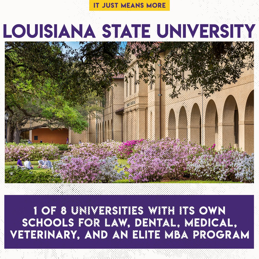 ⚖️🦷💊🐶💼 -- all on a campus full of 🐯

Welcome back, @LSU!

#ItJustMeansMore